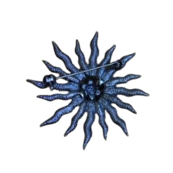 JACQUELINE KENNEDY Sunburst Brooch with Crystals Repro, Same look for Less - Picture 4 of 9